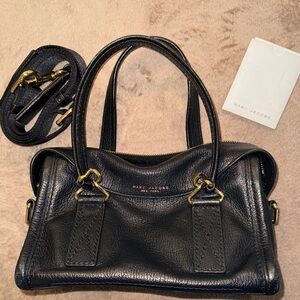 Marc Jacobs Black Leather Wellington Satchel